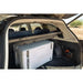 Subaru Forester trunk with Rago Molle storage shelf and cooler, side angle