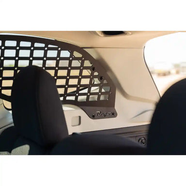 Rago rear window Molle panel installed behind Subaru Forester rear seat