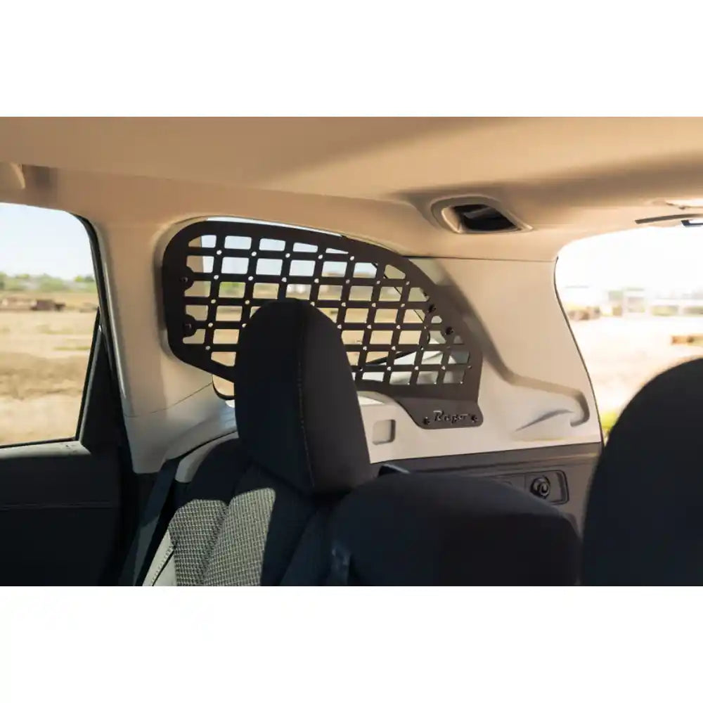 Rago rear window Molle storage panel inside Subaru Forester cargo area