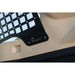 Rago laser-cut rear window Molle panel with logo, close-up