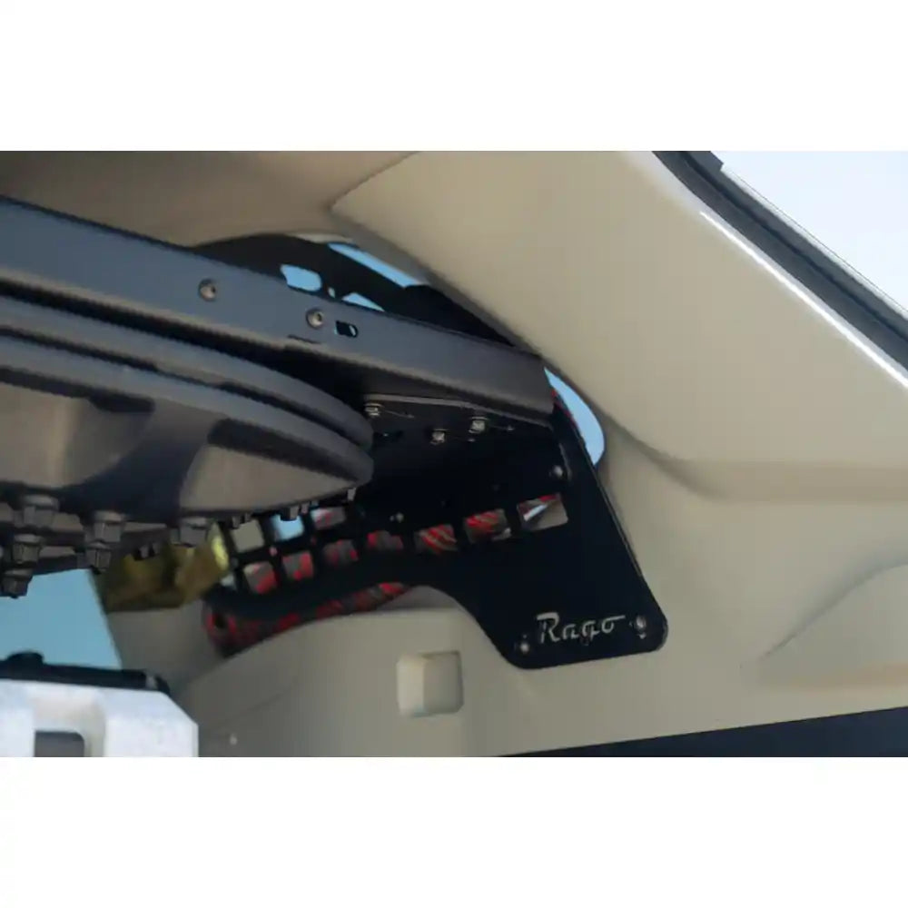 Rago rear window Molle panel with pouches and gear, Subaru Forester