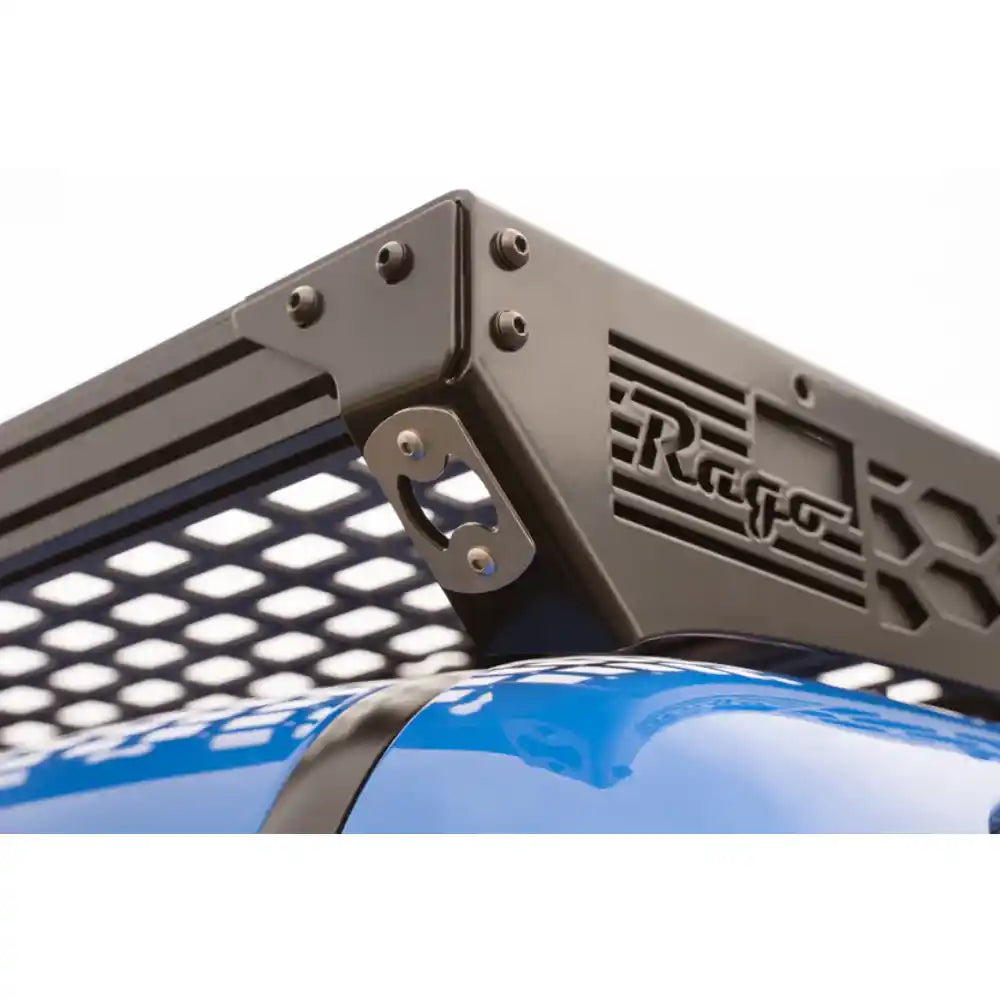 Rago Tacoma roof rack honeycomb side panel, close-up