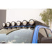 Round lights on Rago 3rd Gen Tacoma roof rack, close-up