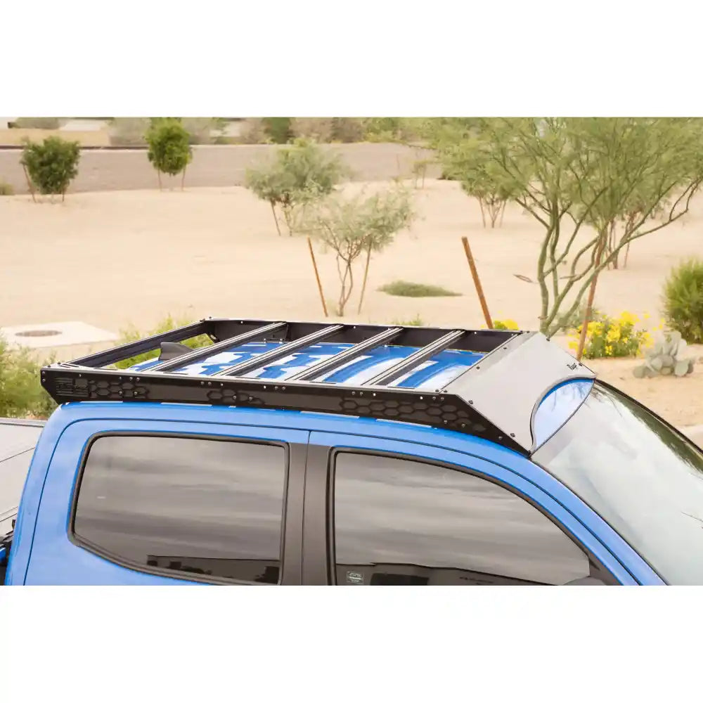 Rago roof rack on 3rd Gen Tacoma, elevated side view