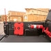 Rago Tacoma bed side Molle panels with red fuel can