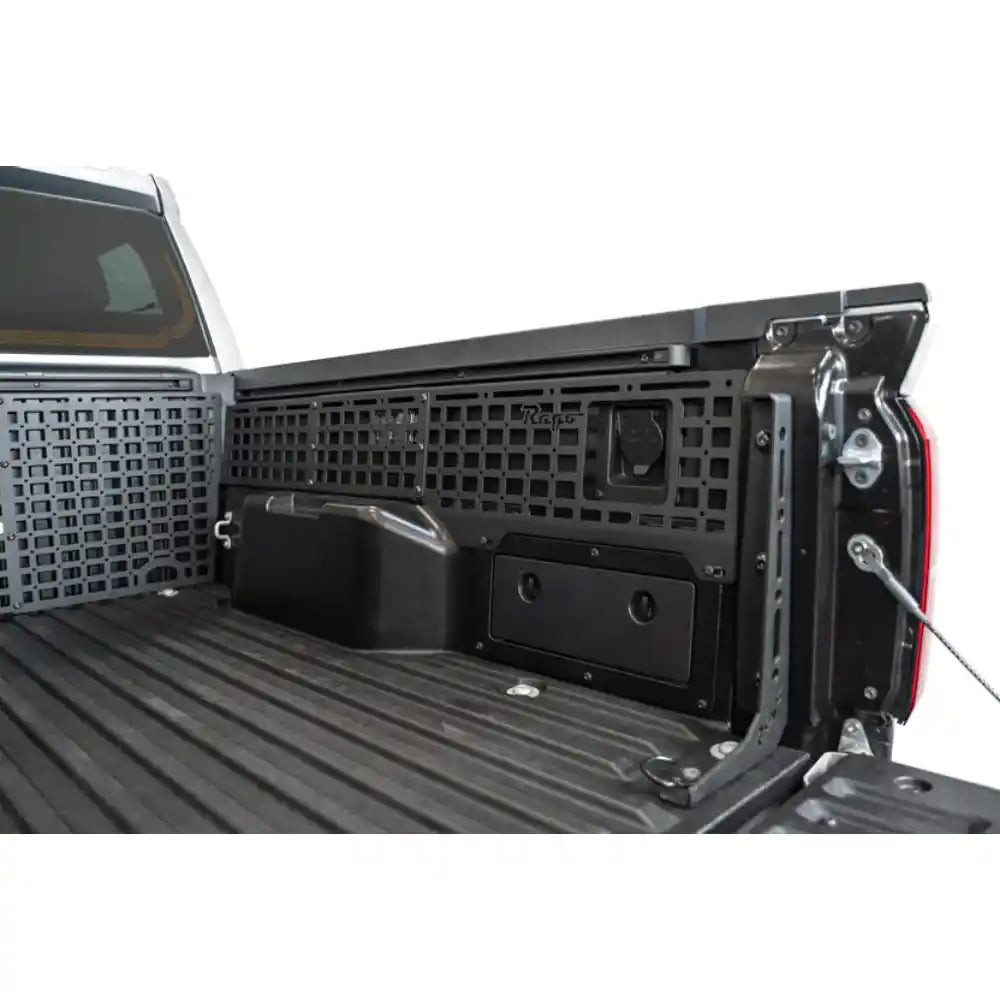 Rago Tacoma bed side Molle panel, side angle