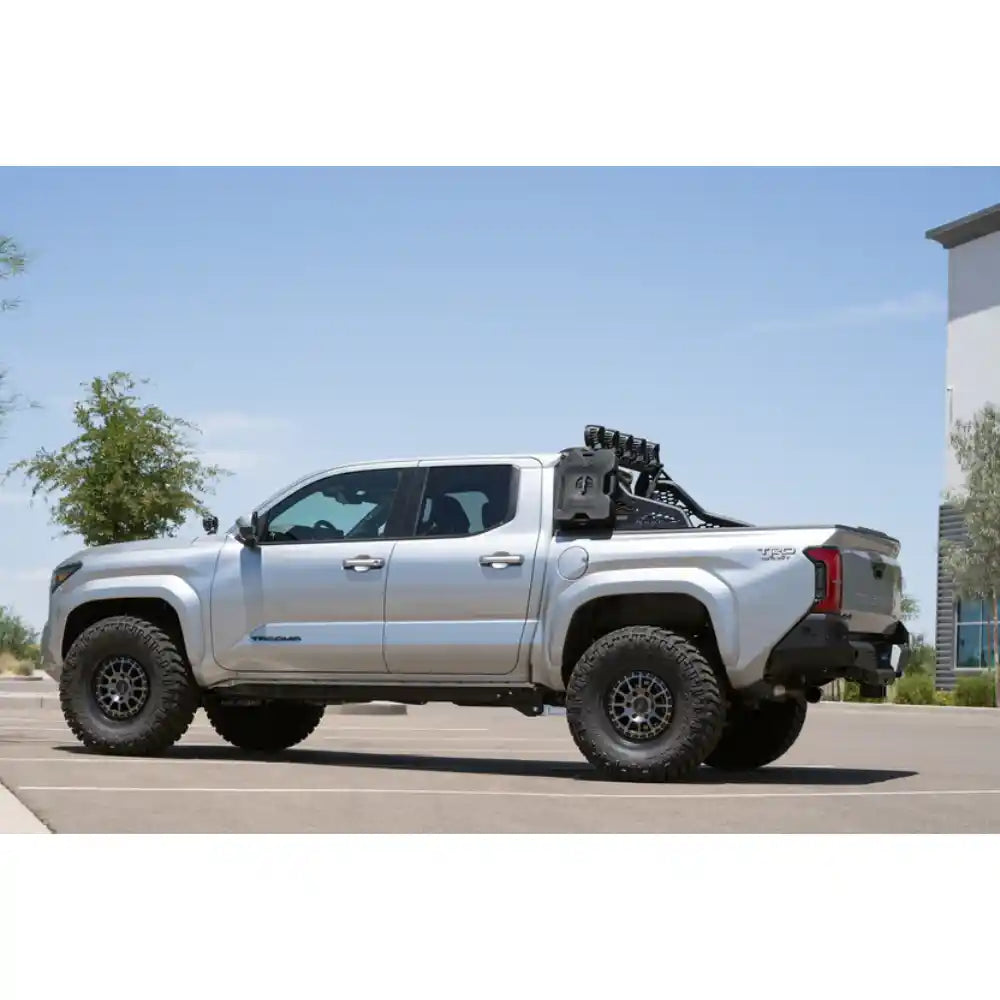2024 Tacoma with Rago chase rack, side profile