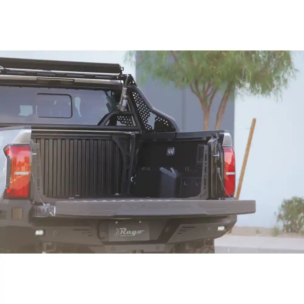 Rago chase rack on Tacoma with tailgate open