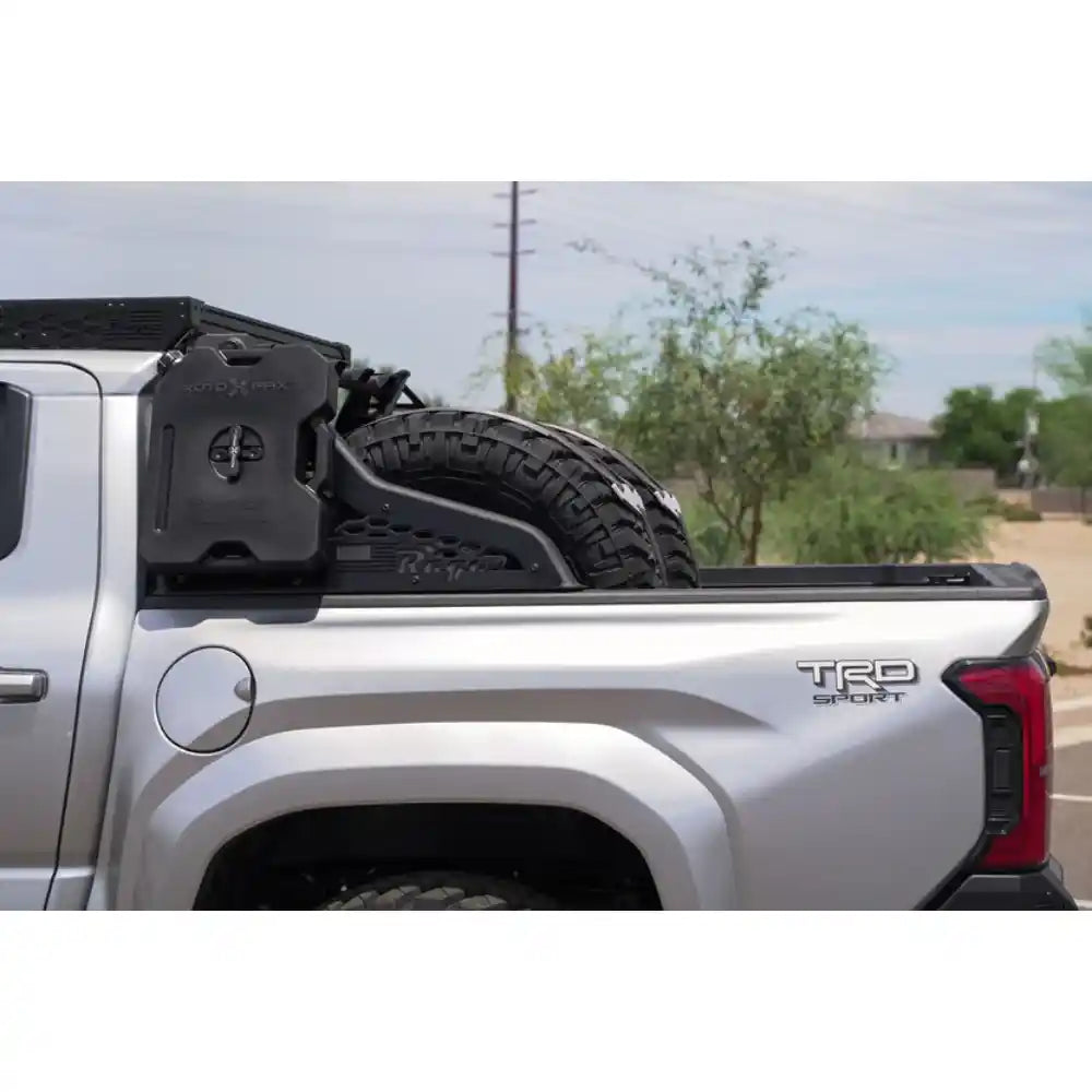 4th Gen Tacoma with Rago chase rack, side view