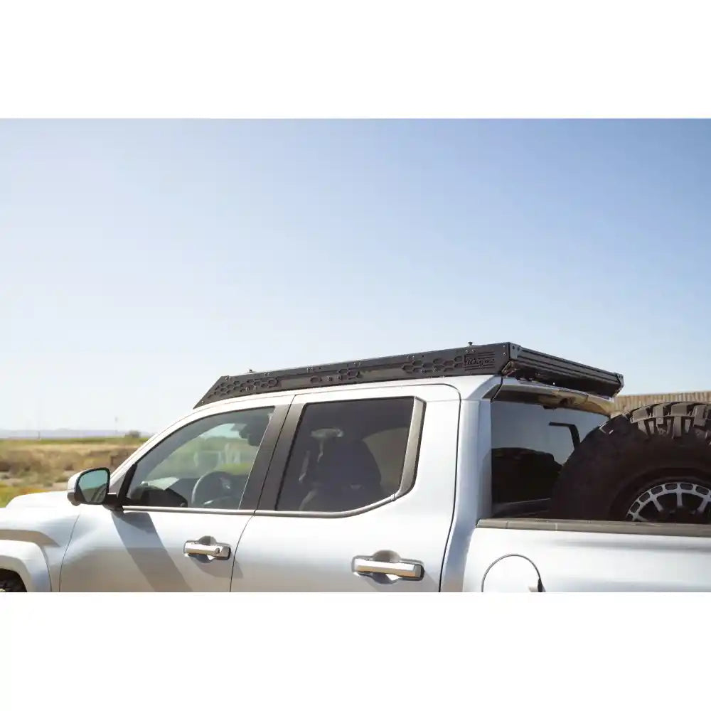 Rago low-profile roof rack on 4th Gen Tacoma cab, side view