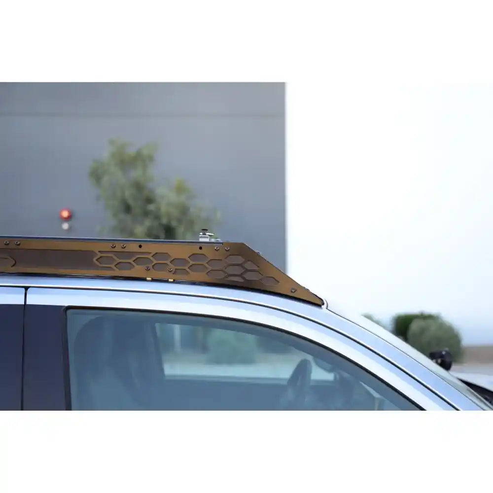 Rago Tacoma roof rack front corner with trees
