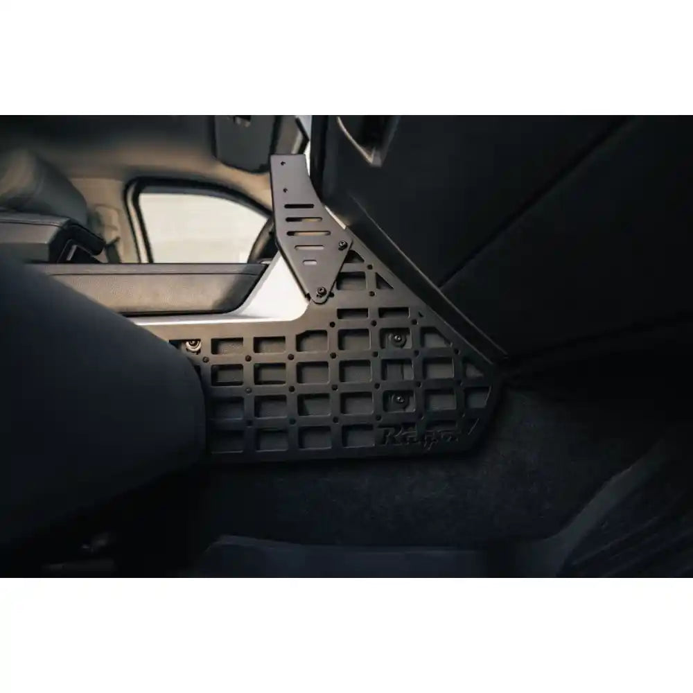 Rago Tundra center console Molle panel installed, close-up