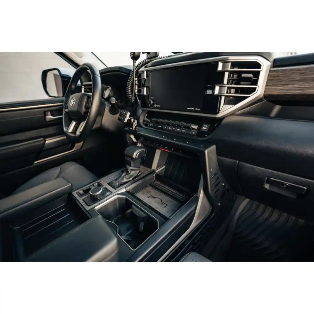 Rago Tundra center console Molle panels, interior view