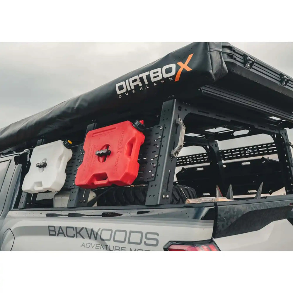 rear view of the roof rack system on Tundra