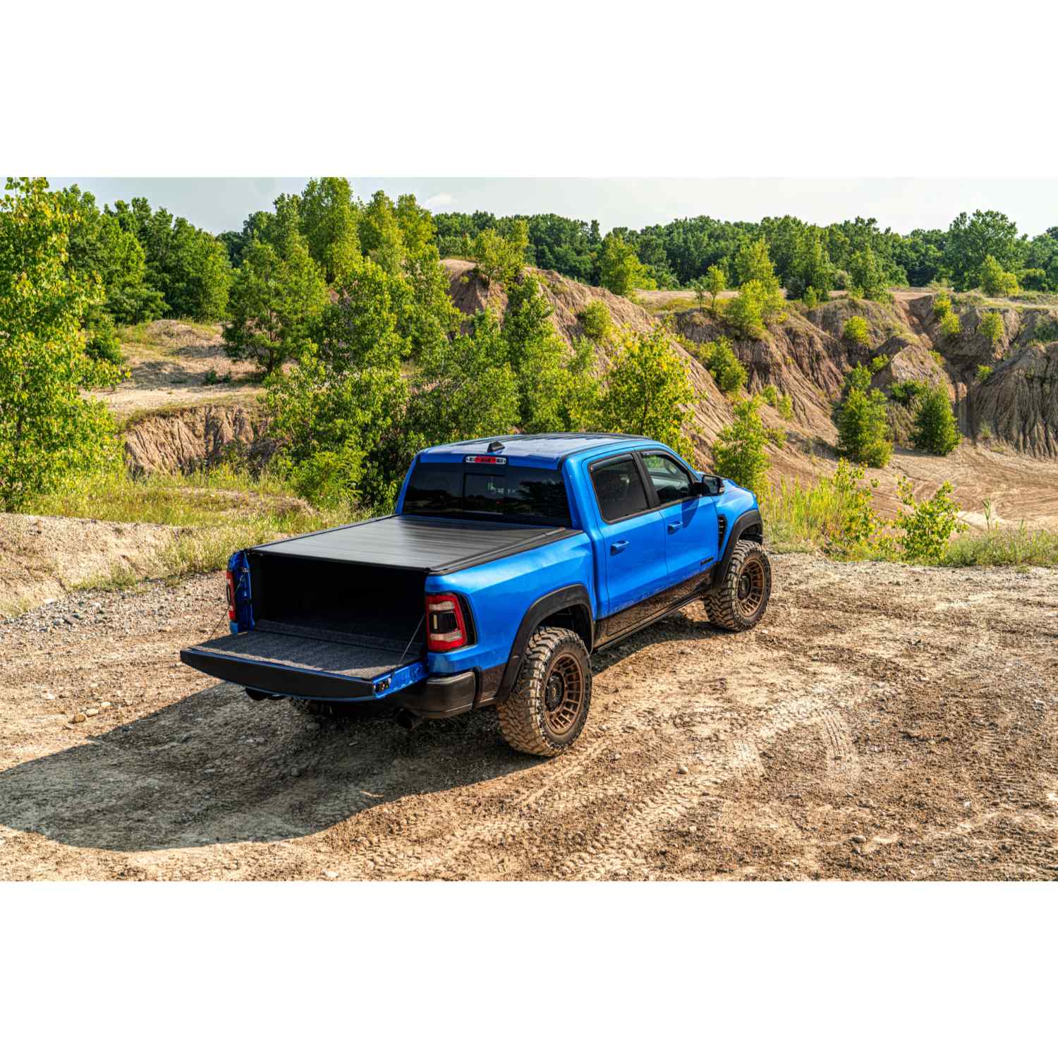 Retrax IX RAM 1500 Retractable Tonneau Cover Back Open View