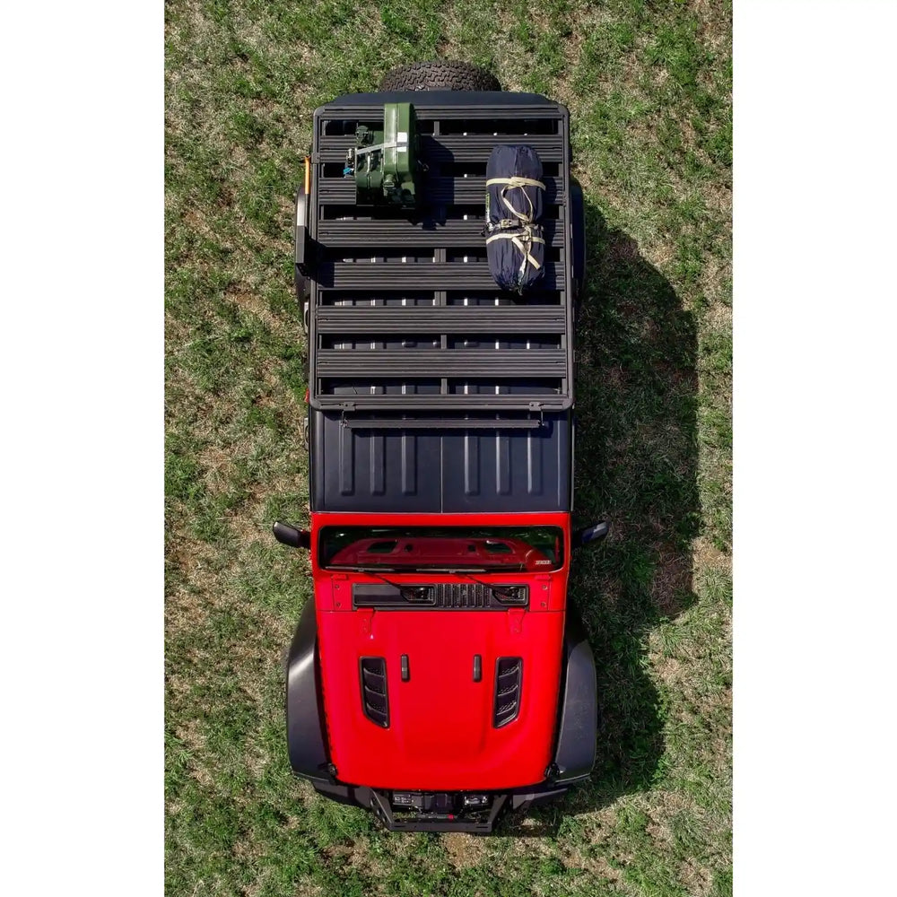 mounted rack  sky view on jeep