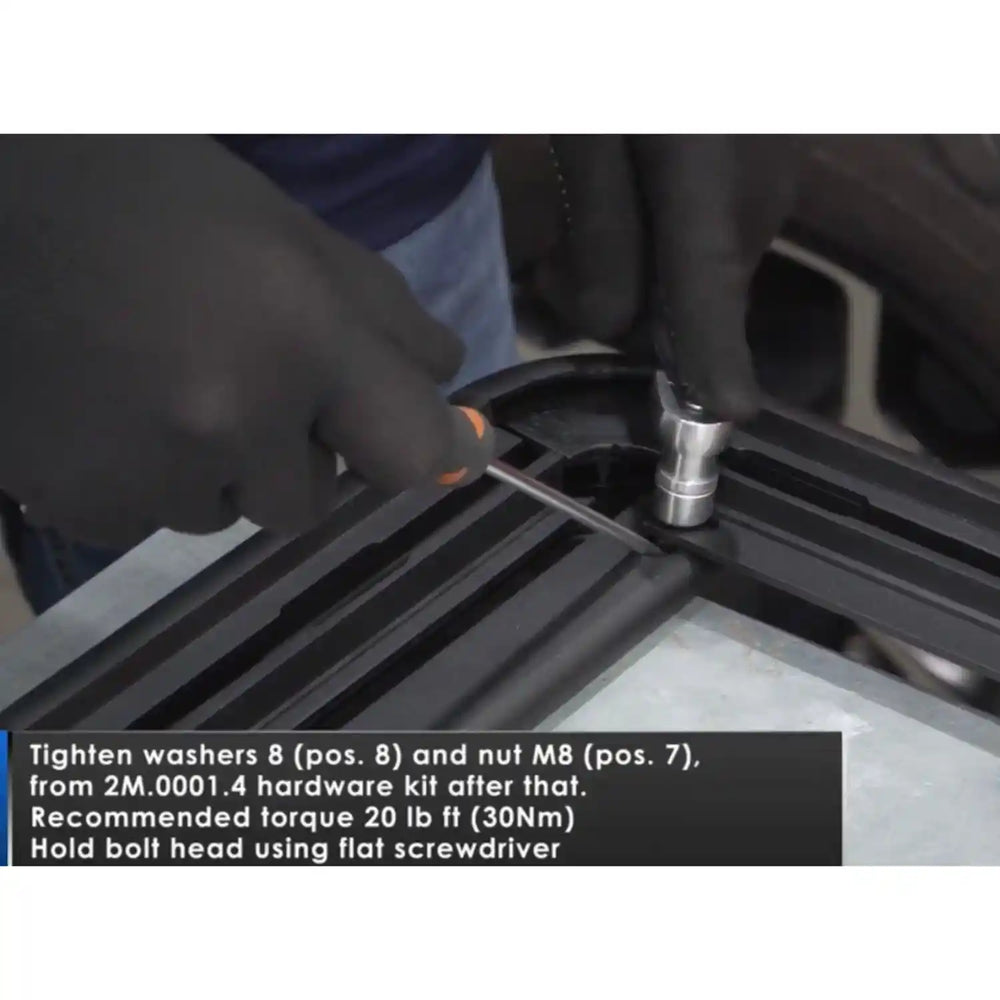 bolt on view of roof rack