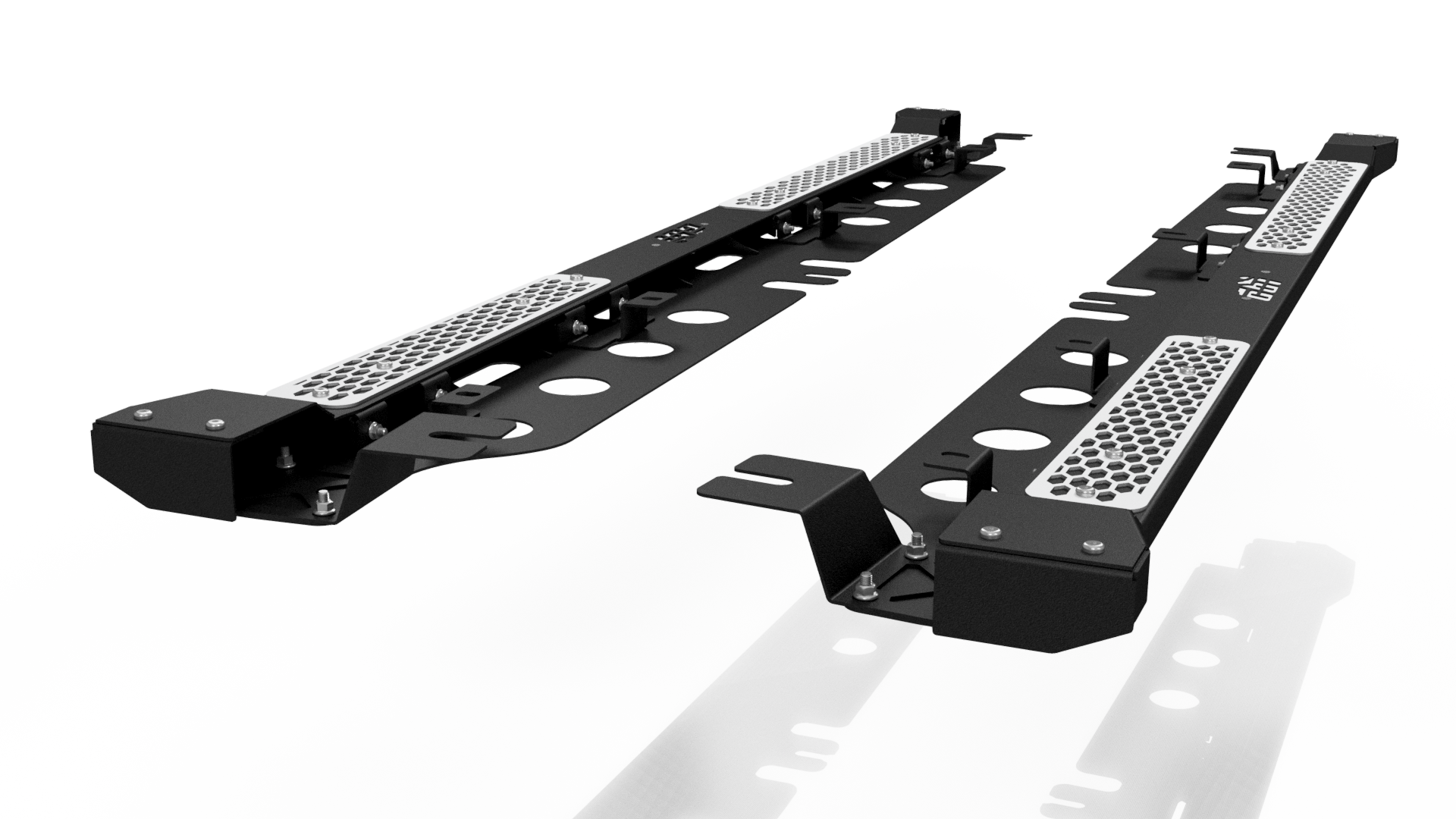Rock Sliders for Jeep Gladiator, CBI Offroad Series - Installed View