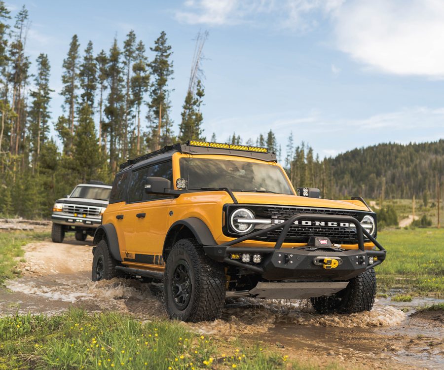 Rock Sliders Ford Bronco by CBI - Installed View