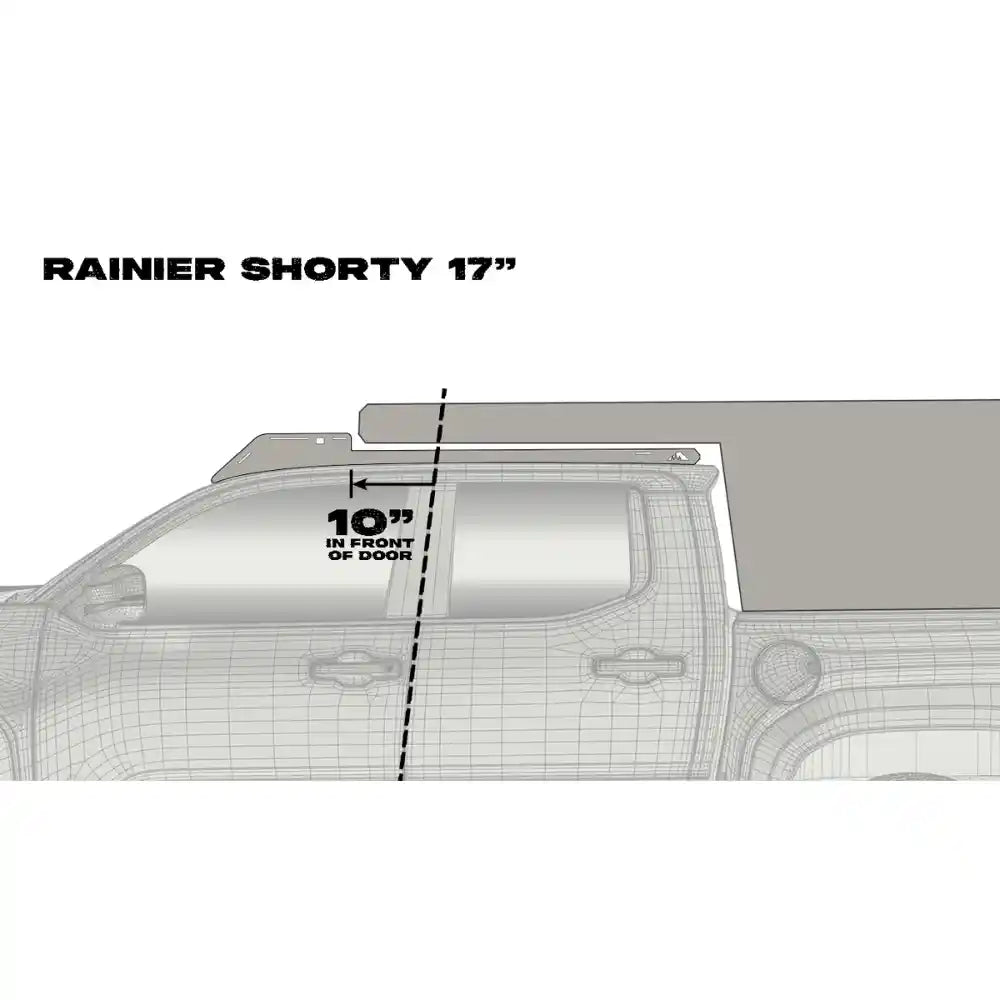 Sherpa Rainier Shorty Rack 17 Inch - Toyota Tacoma Sizing