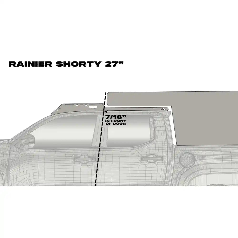 Sherpa Rainier Shorty Rack 27 Inch - Toyota Tacoma Sizing