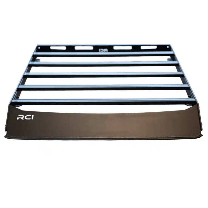 Close up of RCI Roof Rack T-slot bars and side panels