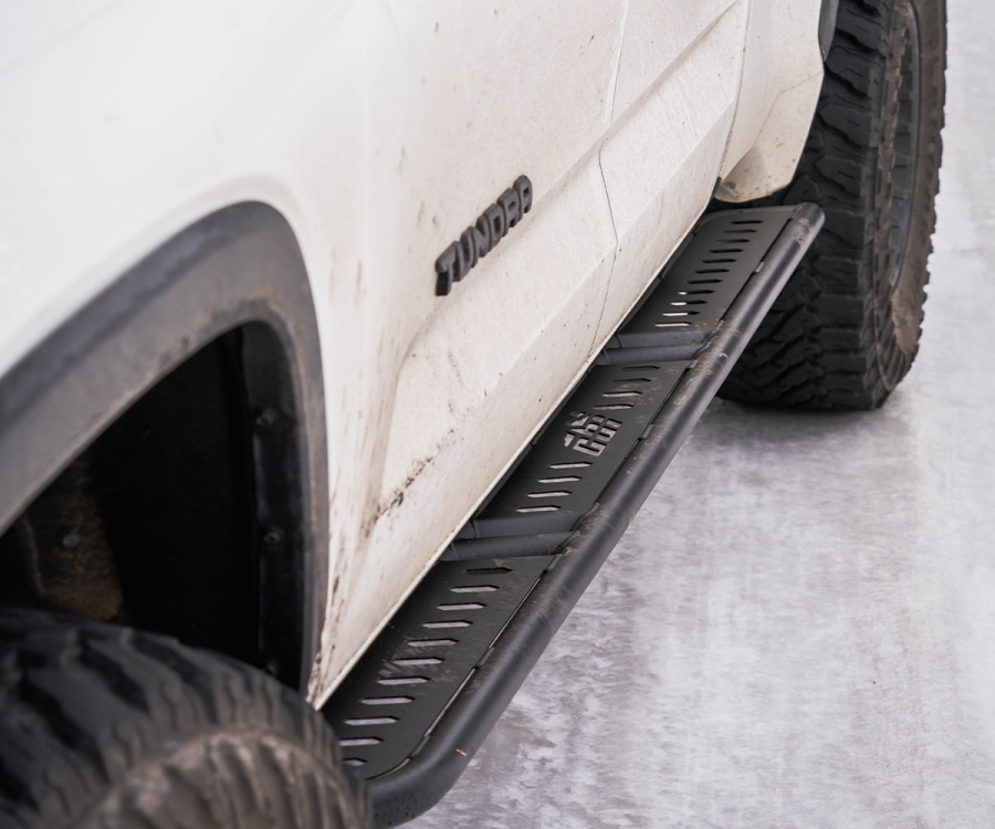 Toyota Tundra, CBI Overland Rock Sliders - Installed View