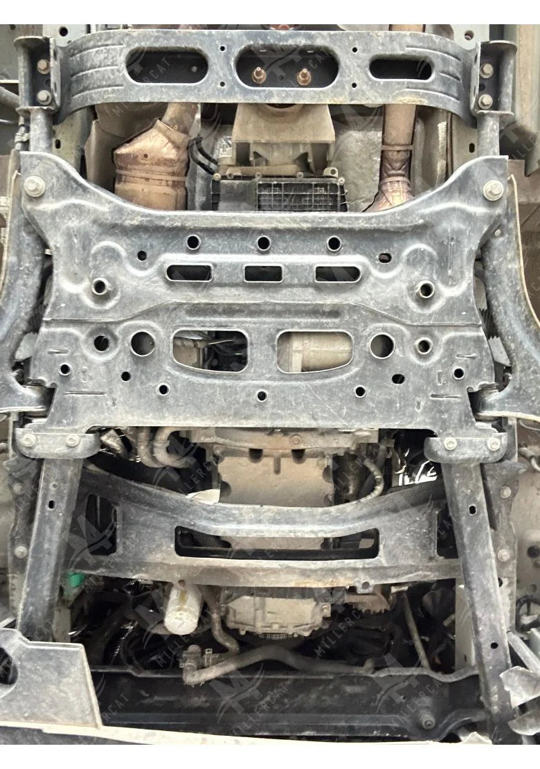 Underside view of Transit without Cat Shield installed