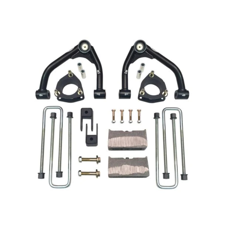 Tuff Country  2007-2018 Chevy Silverado 1500 2wd  4" Lift Kit by (fits models with 1 piece OE cast steel upper arms) with SX8000 Shocks