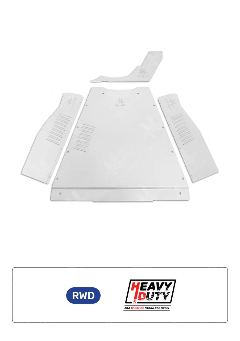 White metal CAT Shield with 'Heavy Duty' branding on a white background