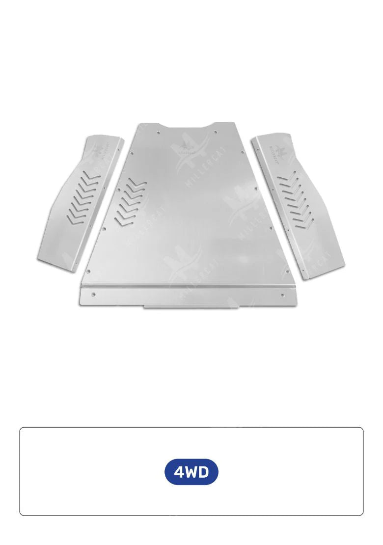 Set of CAT Shield components with '4WD' logo on a white background