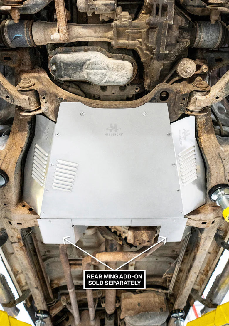 Tundra undercarriage with MILLERCAT Cat Shield installed securely