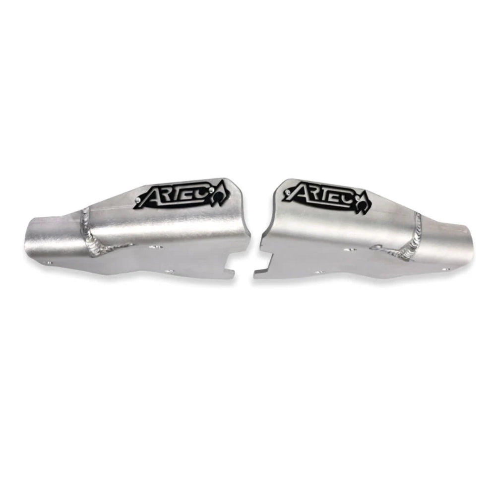 Artec skid plates on white background