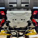underbody mounted view of the Rival engine skid plate
