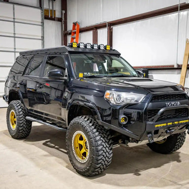 upTop Overland Kilo 4runner roof rack mounted on jeep