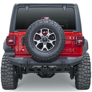 RIVAL JEEP WRANGLER STUBBY REAR BUMPER ALUMINUM FOR 2018-2022 JEEP WRANGLER FRONT VIEW